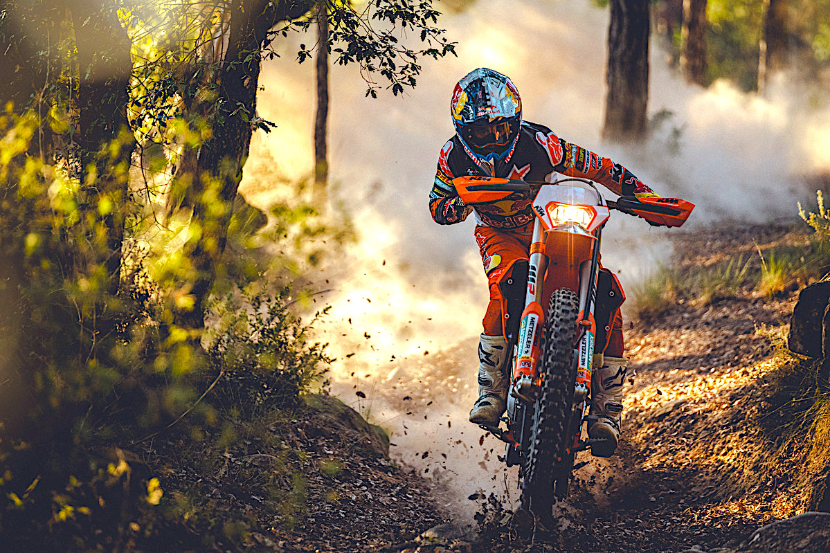 A view of a rider enjoying the 2022 KTM 350 EXC-F FACTORY EDITION