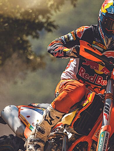 A view of a rider enjoying the 2022 KTM 350 EXC-F FACTORY EDITION