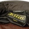 Klim logo tag on the inside of the jacket