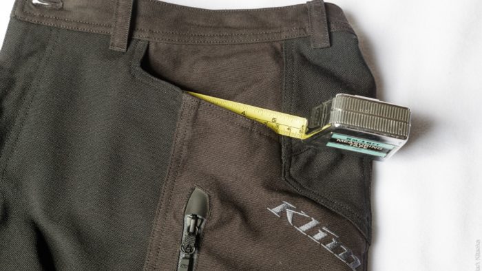 Closeup showing the 5 wide left front pocket Closeup showing the 5 wide left front pocket