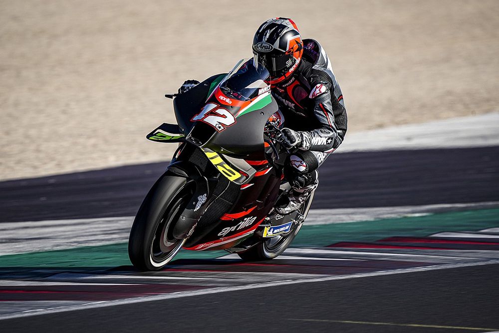 Maverick Vinales at his Racing debut for Aprilia on the RS-GP