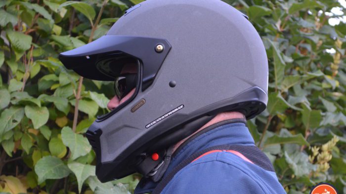 The Scorpion EXO HX1 Helmet; Notice just how high above the chin bar my nose is, and how my eyes are dead set in the middle of the visor port (Bertram) The Scorpion EXO HX1 Helmet; Notice just how high above the chin bar my nose is, and how my eyes are dead set in the middle of the visor port (Bertram)