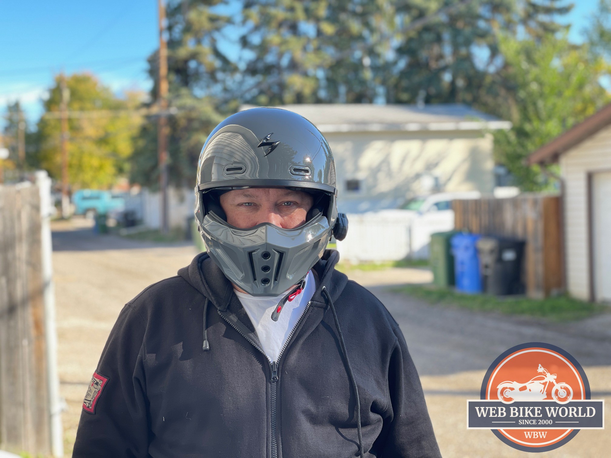 scorpion covert-x solid cement grey matt jet helmet Chin Mount for Covert X face version REVIEW] Scorpion Covert X Solid