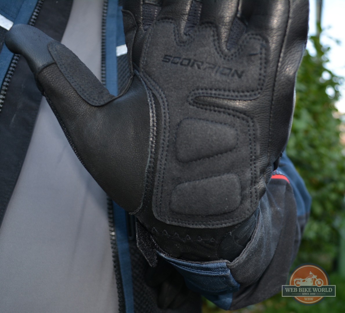 Double stitching on the palm of the EXO Talon gloves