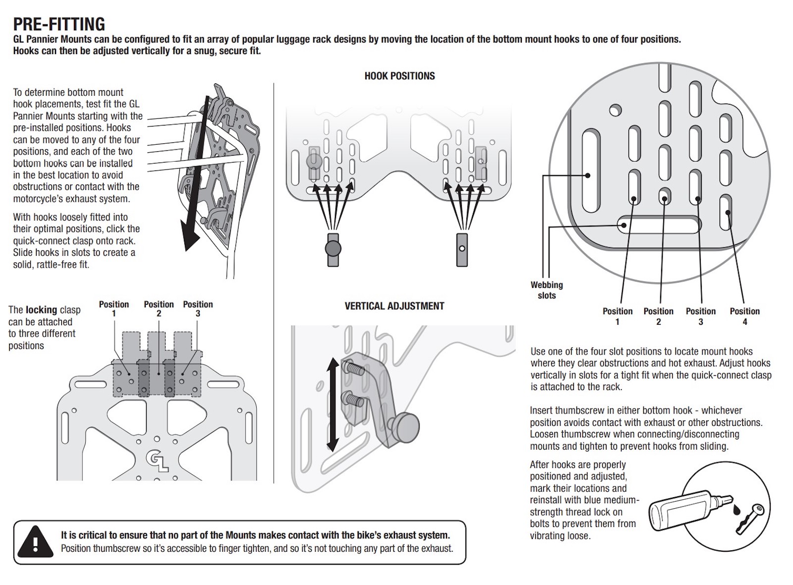 Instruction manual on the prefitting of the Pannier mounts