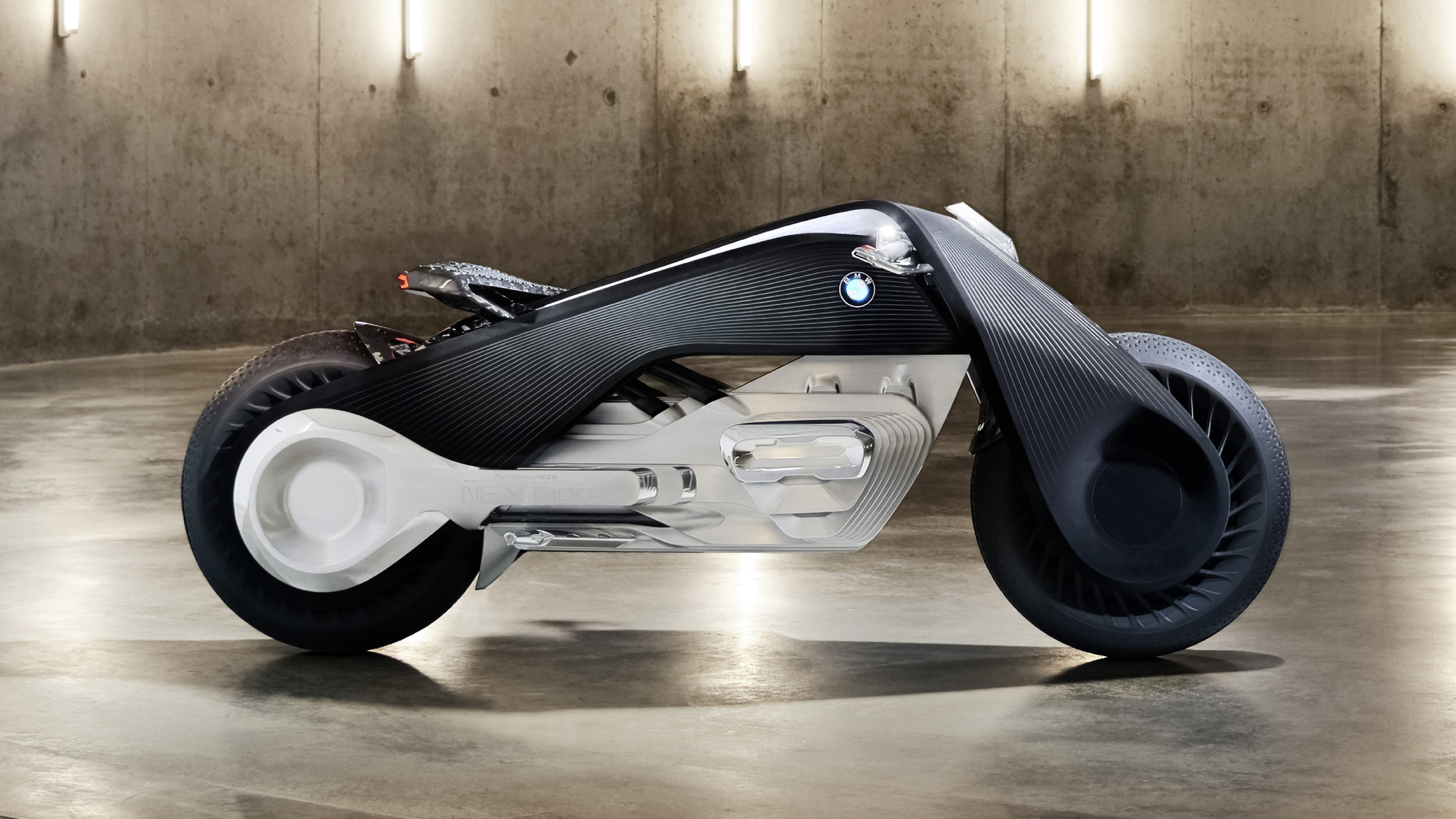 A side view of the self-balancing bike from BMW