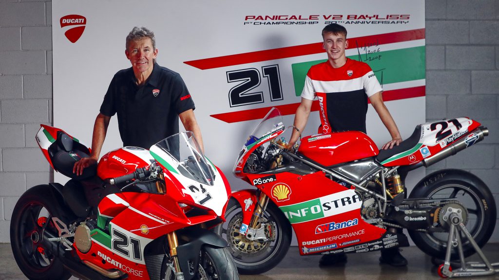A view of Troy Baylis with the 1st Championship 20th Anniversary Edition