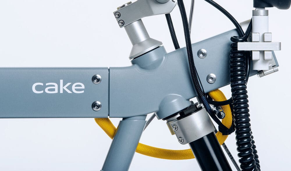 A close-up of a bike from CAKE