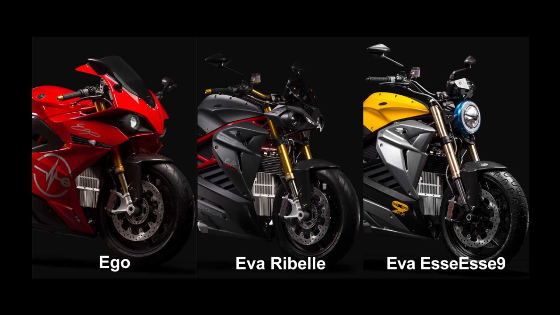 A view of the 2020 lineup from Energica motorcycles