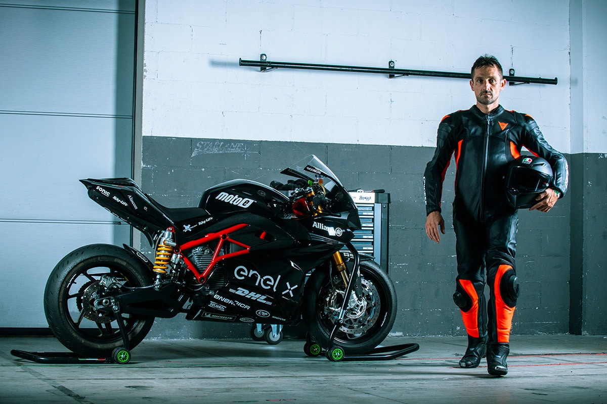 A view of the track-ready Energica Ego