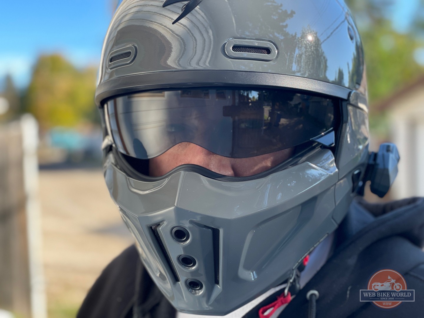 Scorpion EXO Combat Plain Solid Matt Black Urban Open Face Motorcycle Helmet