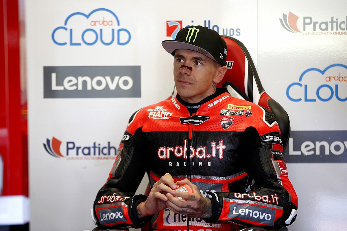 Scott Redding at a press conference.