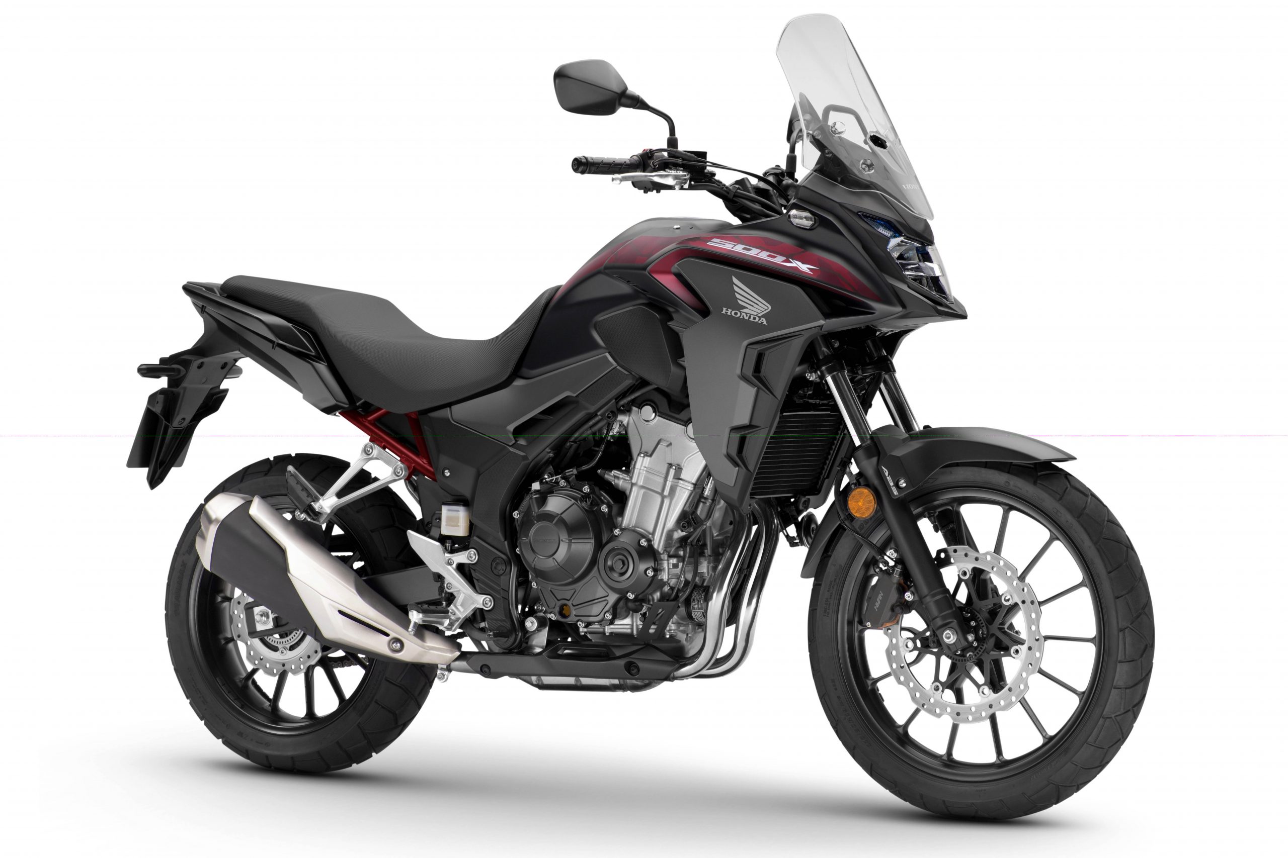 A side view of the 2021 Honda CB500X