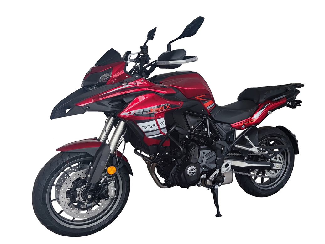 A side view of the new TRK702 and TRK702X from Benelli, which have surfaced from type-approved documents in China (in red)