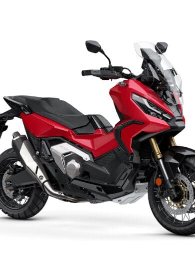 A side view of the all-new Honda ADV350 - the third adventure scooter from Honda, and one likely set for US markets as well as the UK economy