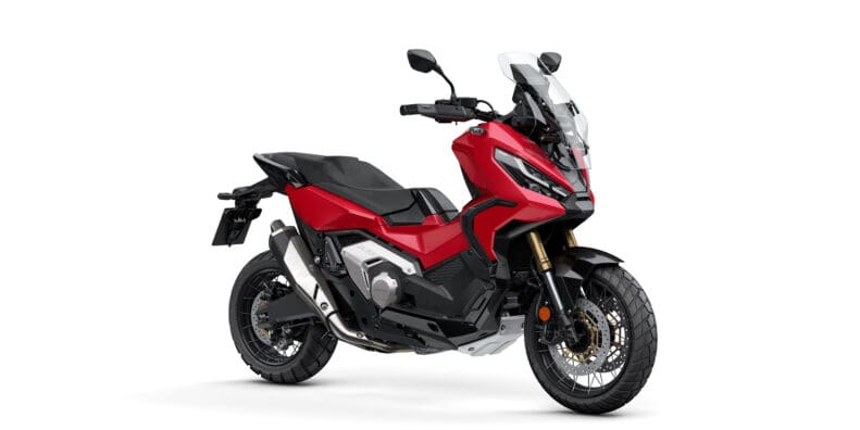 A side view of the all-new Honda ADV350 - the third adventure scooter from Honda, and one likely set for US markets as well as the UK economy