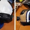 iASUS EAR3 V2 Portable Helmet Amp on two different helmets