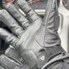 A view of Rev'it Kryptonite 2 GTX Gloves, showing the leather palms