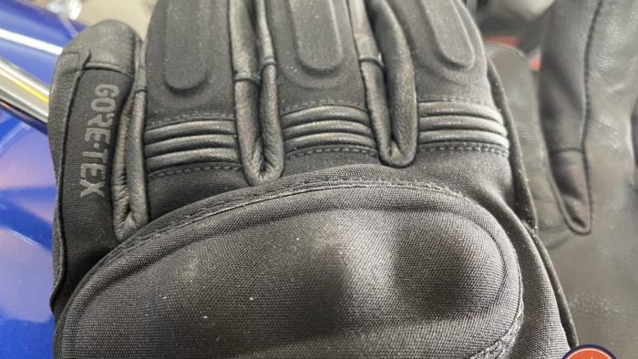 A view of the backs of the Rev'it Kryptonite 2 GTX Gloves focusing on the available protection