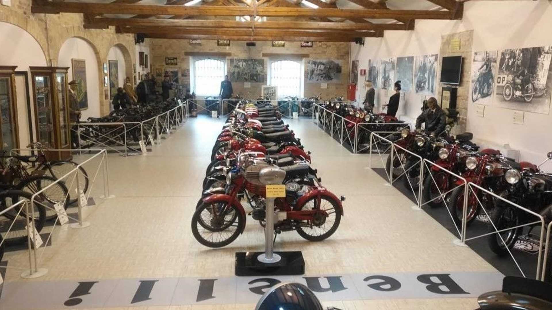 An image from inside the Benelli Museum in Pesaro, Italy