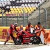 A view of the Ducati machine after Jack Miller's crash, which left him with a gaping hole in his arm