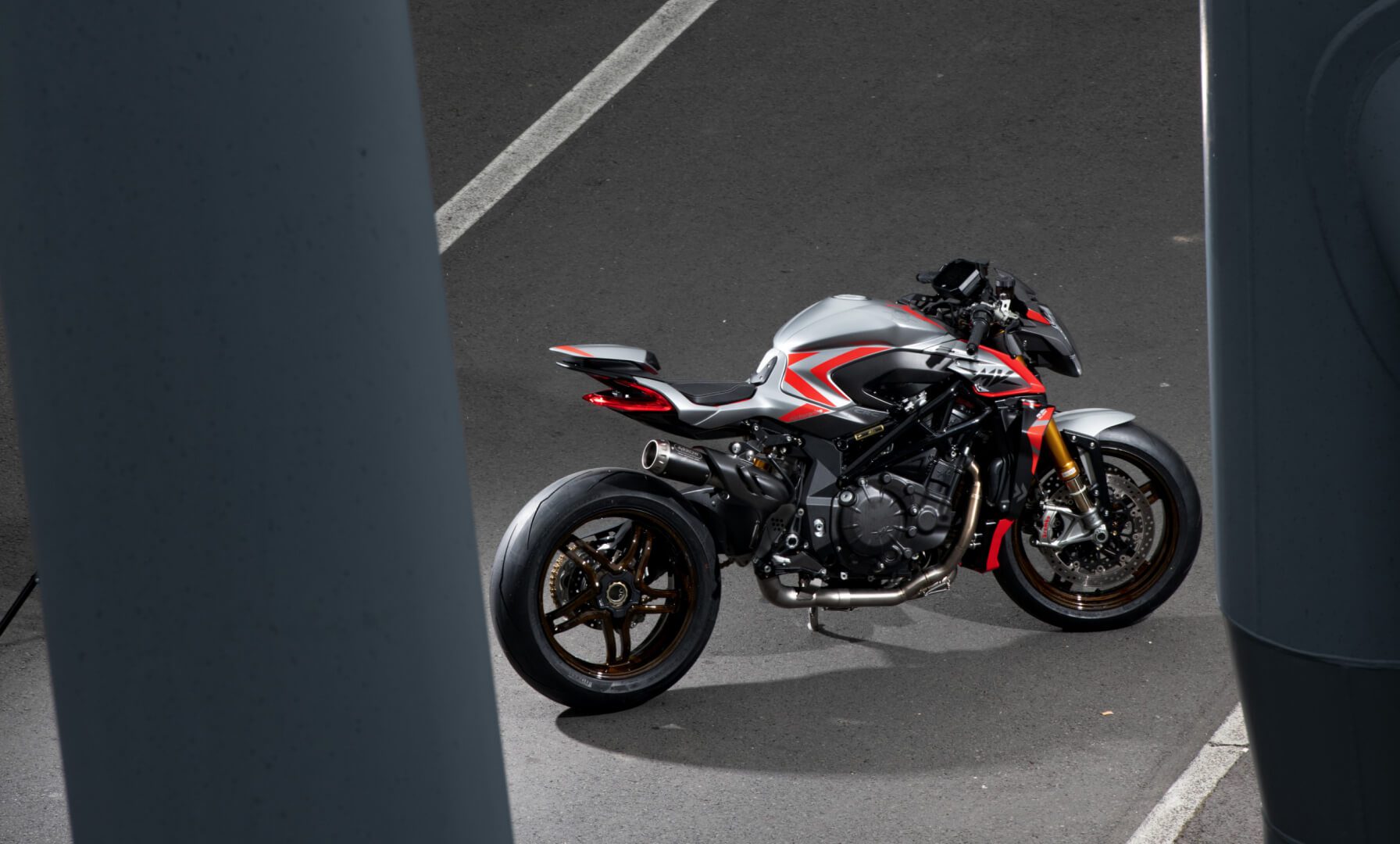 A rear shot of the MV Agusta Brutale 1000 Nürburgring