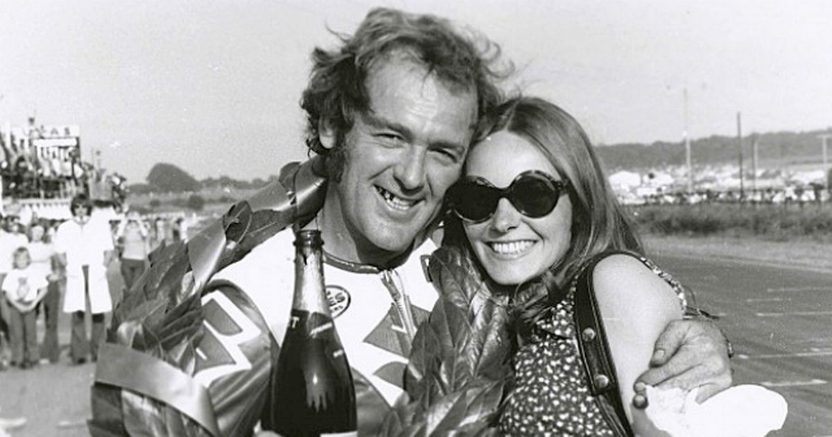 Paul Smart with his wife, discussing his history in motorcycle racing