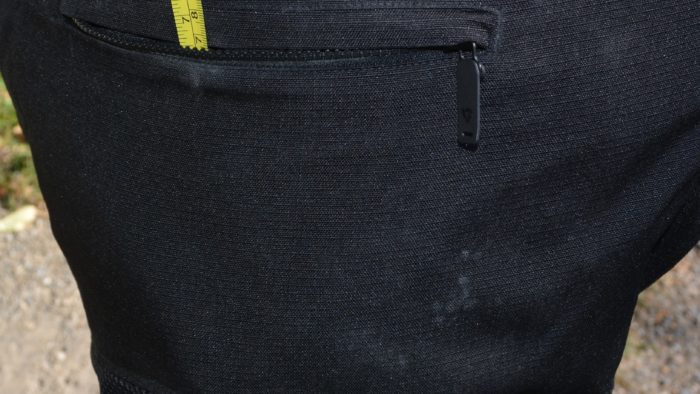 A view of the depth of the pockets on the REV'IT! Tornado 3 Mesh Pants