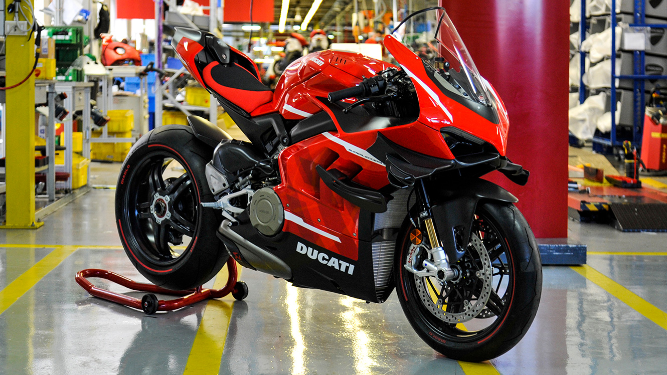 A Superleggera V4 from the bowels of the Ducati Borgio Panigale Factory