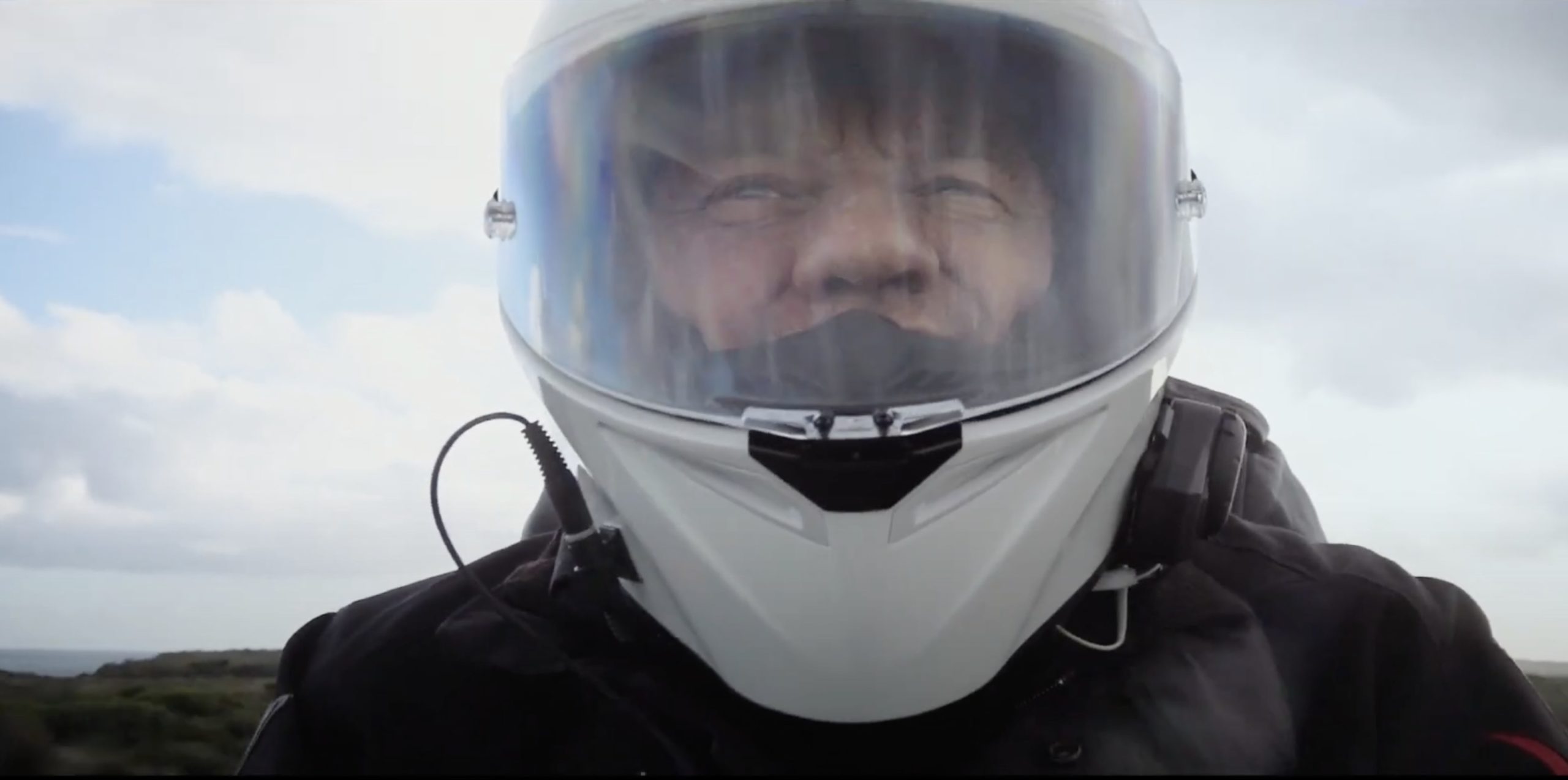 Ben Felton, a blind motorcyclist connected to the new documentary labelled "Dark Rider"