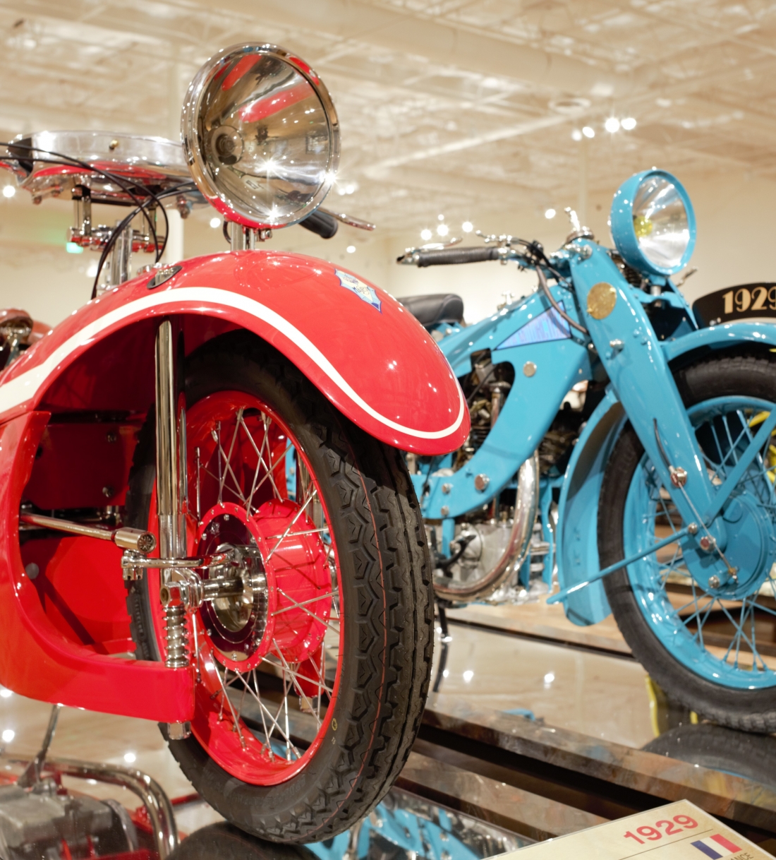 A view of some of the bikes available to view at the Haas Moto Museum