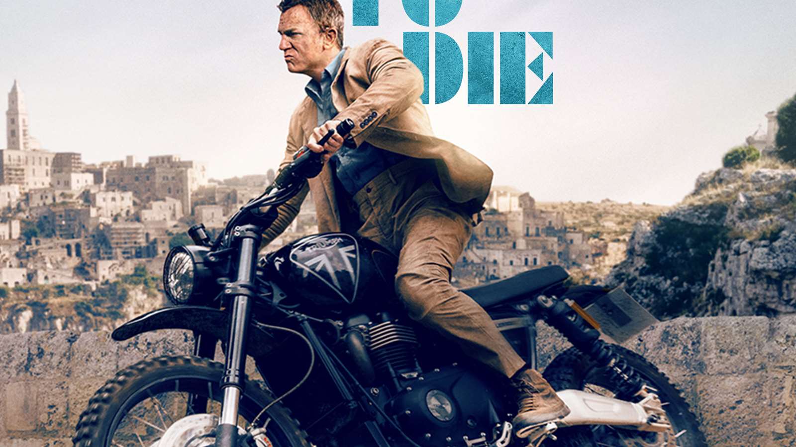 A poster/hero of James Bond movie "No Time To Die", featuring Daniel Craig
