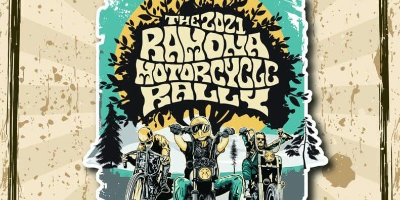 view of the poster for the Ramona Motorcycle Show running from October 16-17 of this year (next week)