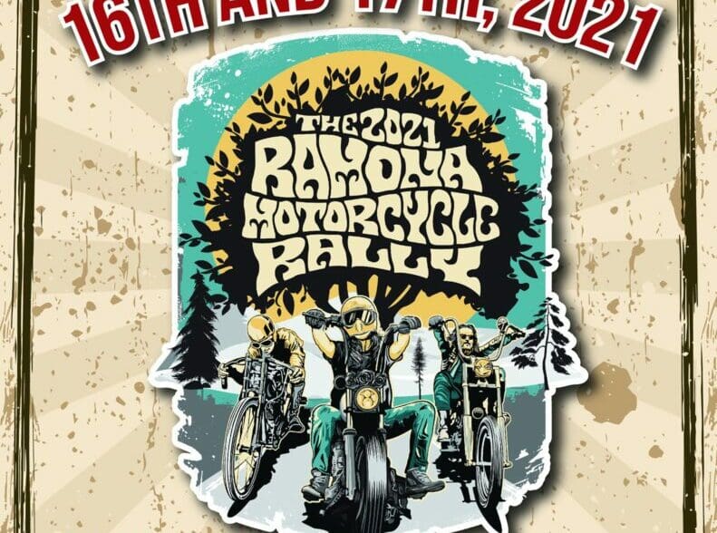 view of the poster for the Ramona Motorcycle Show running from October 16-17 of this year (next week)