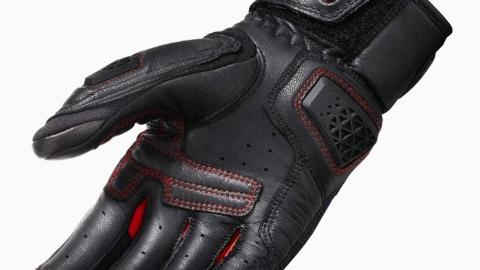 Black and red right-hand Sand 4 Glove on white background Black and red right-hand Sand 4 Glove on white background