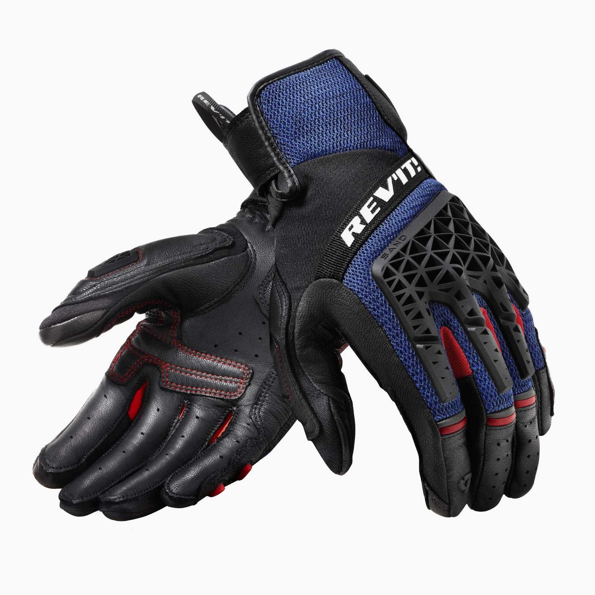 Black and blue Sand 4 Gloves on white background Black and blue Sand 4 Gloves on white background