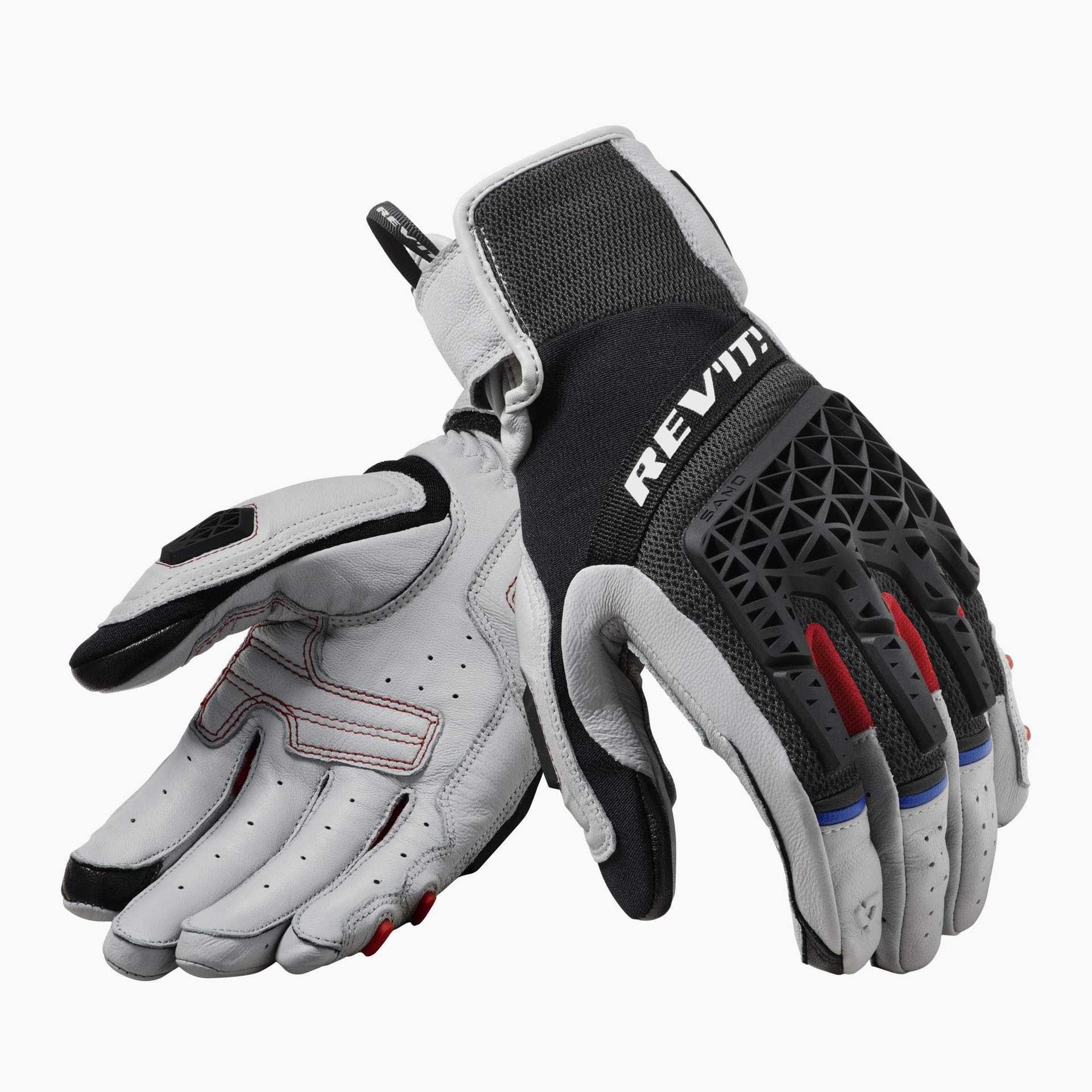 REV'IT Sand 4 Gloves in black and light grey on white background