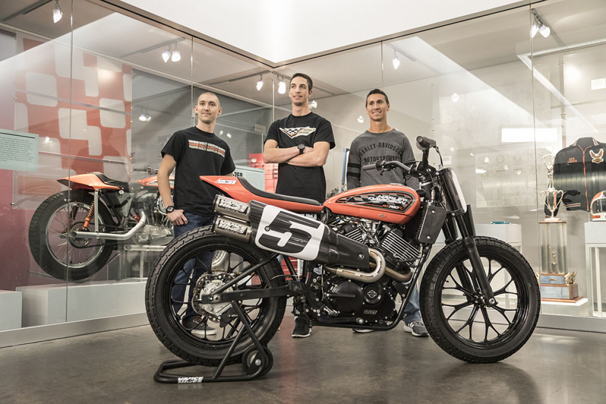 A view of the Harley-Davidson Racing Factory Team