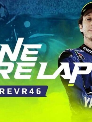 A view of Valentino Rossi advertising for the One More Lap event scheduled by Yamaha