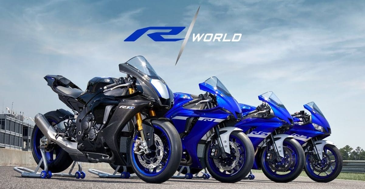 A side view of the Yamaha YZF Lineup