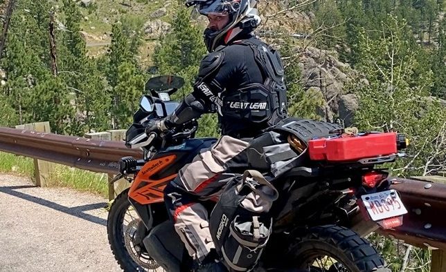 Author riding his KTM 790 Adventure at Needles in South Dakota Author riding his KTM 790 Adventure at Needles in South Dakota