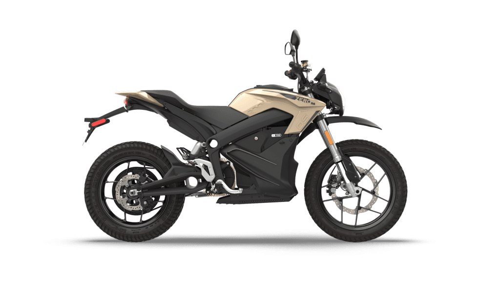 2022 Zero DS electric motorcycle on white background