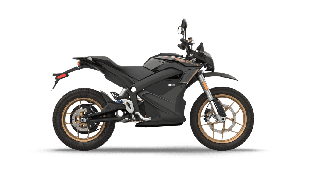 2022 Zero DSR electric motorcycle on white background