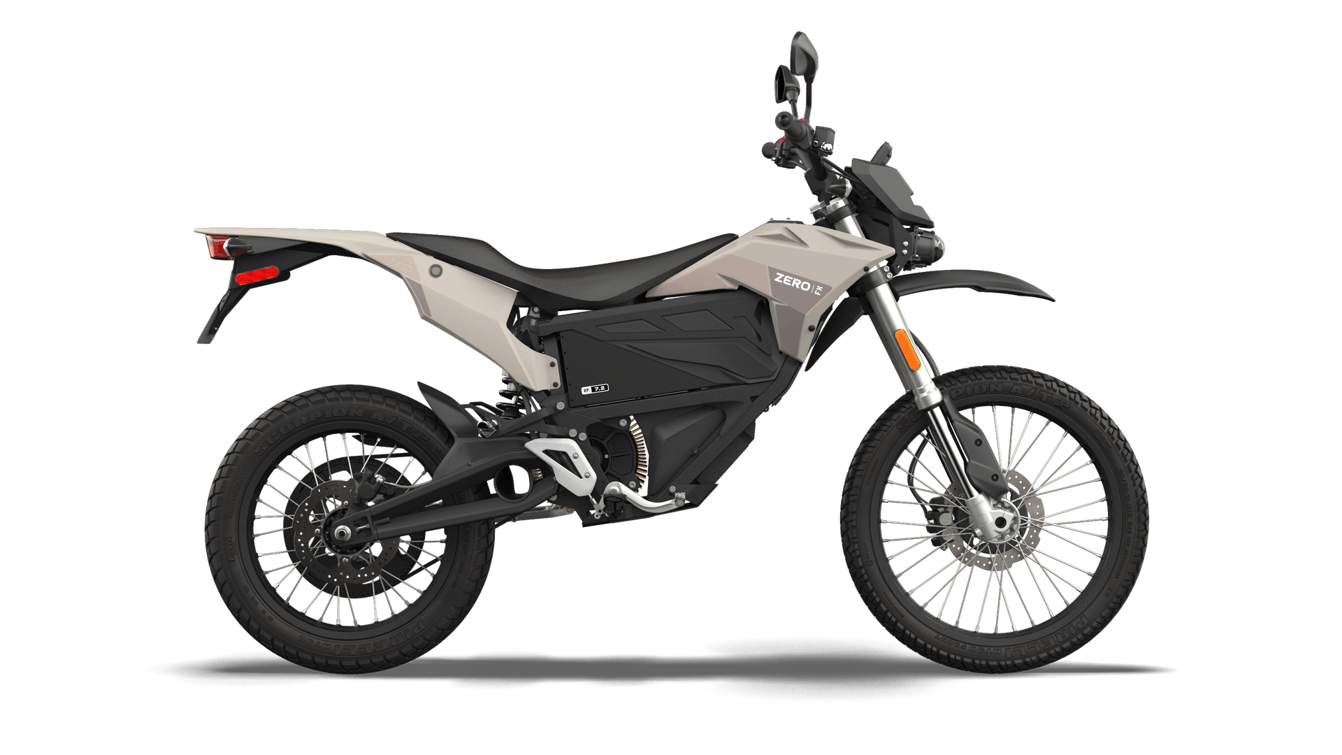 2022 Zero FX electric motorcycle on white background