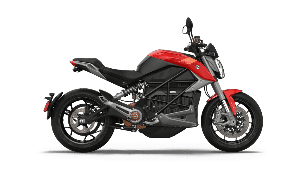 2022 Zero SR/F electric motorcycle on white background