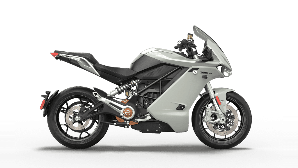 2022 Zero SR/S electric motorcycle on white background