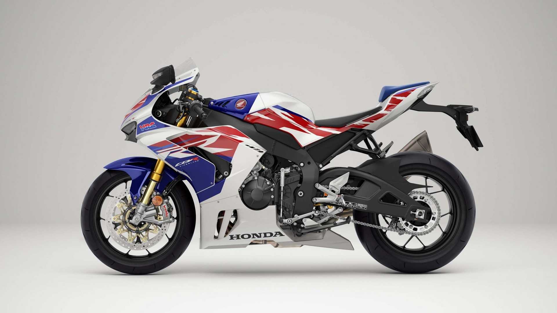 A side view of Honda's 30th Anniversary Limited Edition CBR1000RR-R Fireblade SP