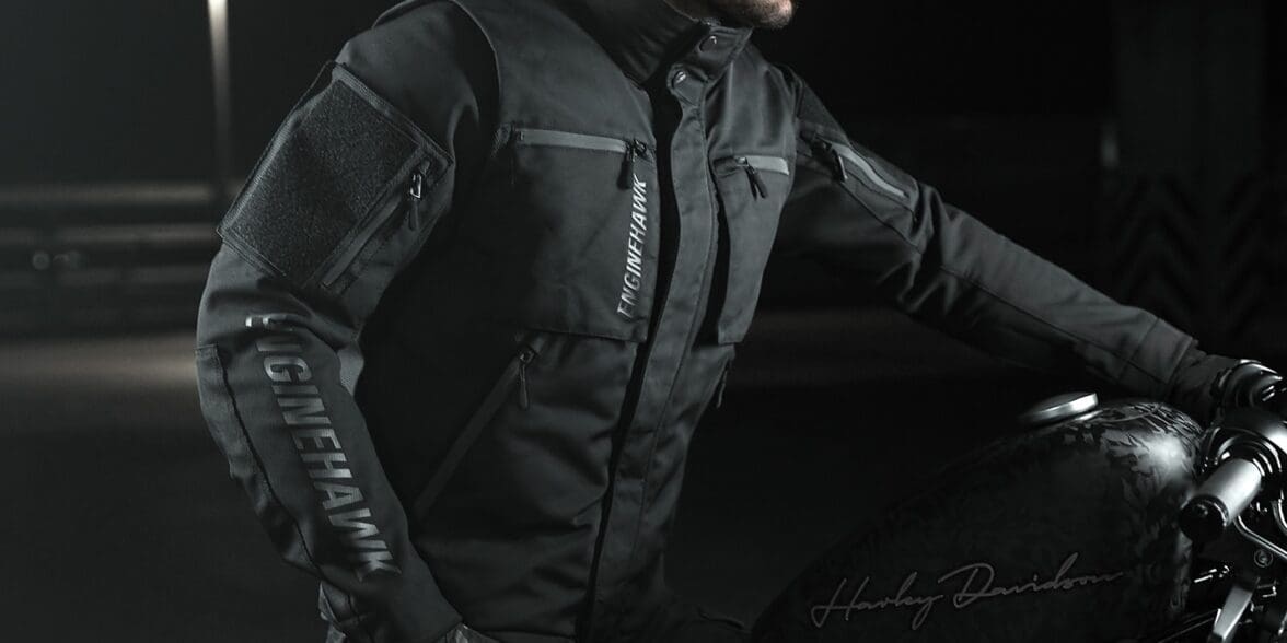 A close-up view of the Tactical Shirt and Combat Gilet (vest) from Enginehawk Motorcycle Gear (developed by Enginehawk)