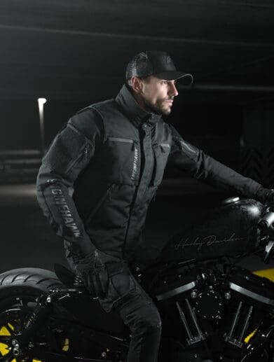 A close-up view of the Tactical Shirt and Combat Gilet (vest) from Enginehawk Motorcycle Gear (developed by Enginehawk)