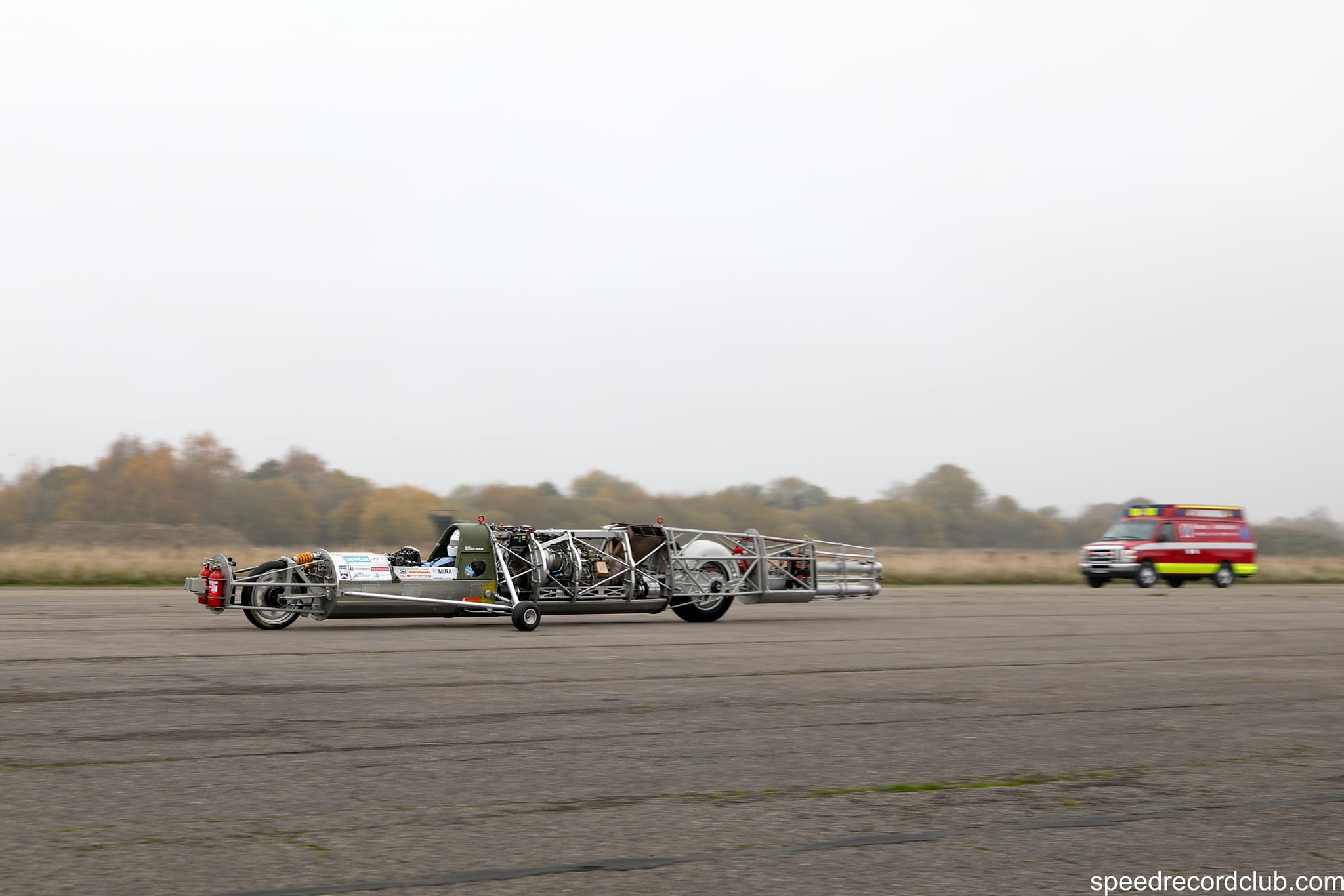 Guy Martin with the 52 Express - a 30-foot streamliner with the 50-year old turbine engine of a Rolls Royce Gem helicopter - attempting to break the World Land Speed Record for January 2023, in Bolivia. Media: Second round of test runs complete